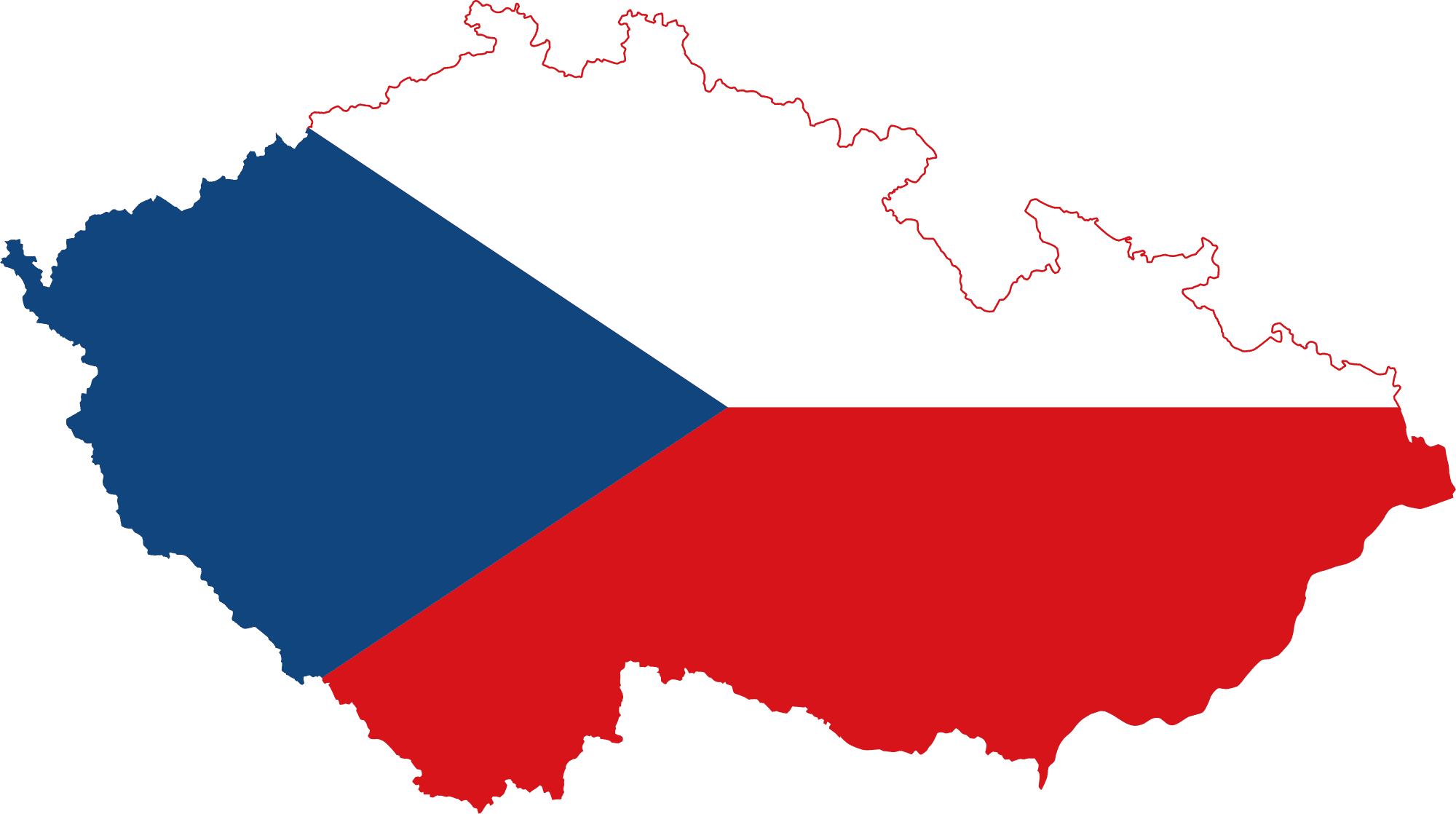 Karte der Tschechischen Republik